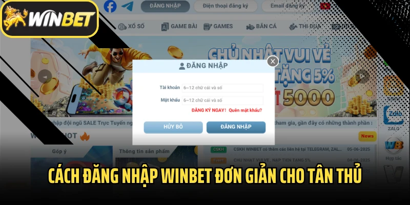 Cách đăng nhập Winbet đơn giản cho tân thủ