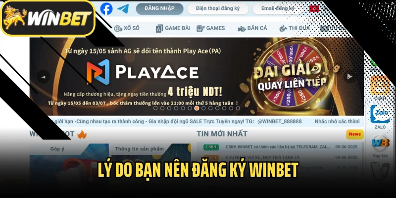 Lý do bạn nên đăng ký Winbet